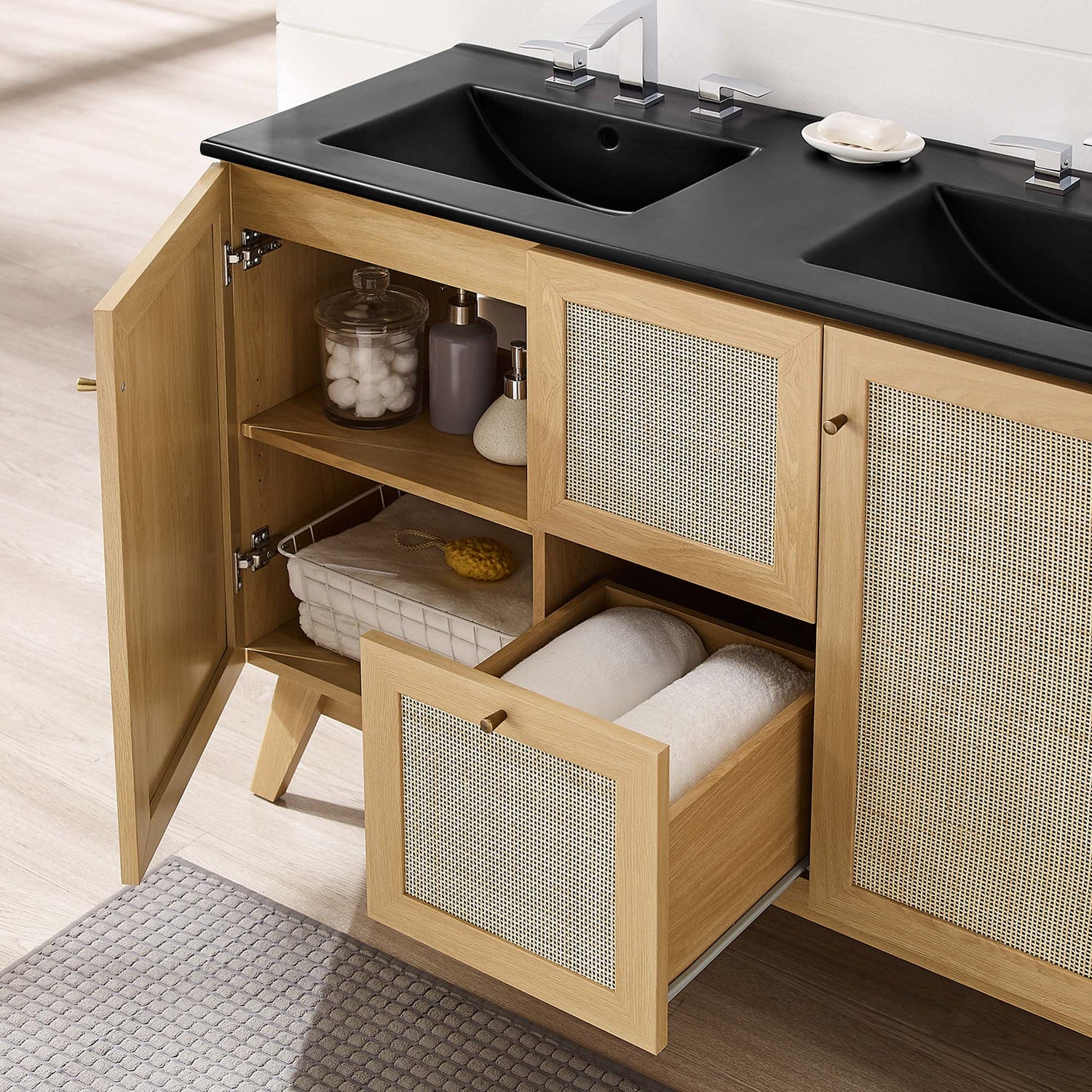 Soma Bathroom Vanity with Black Basin Included By HouseBean