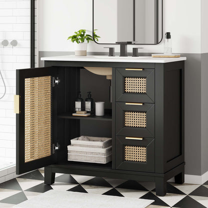 Dixie Bathroom Vanity Basin Included by Modway