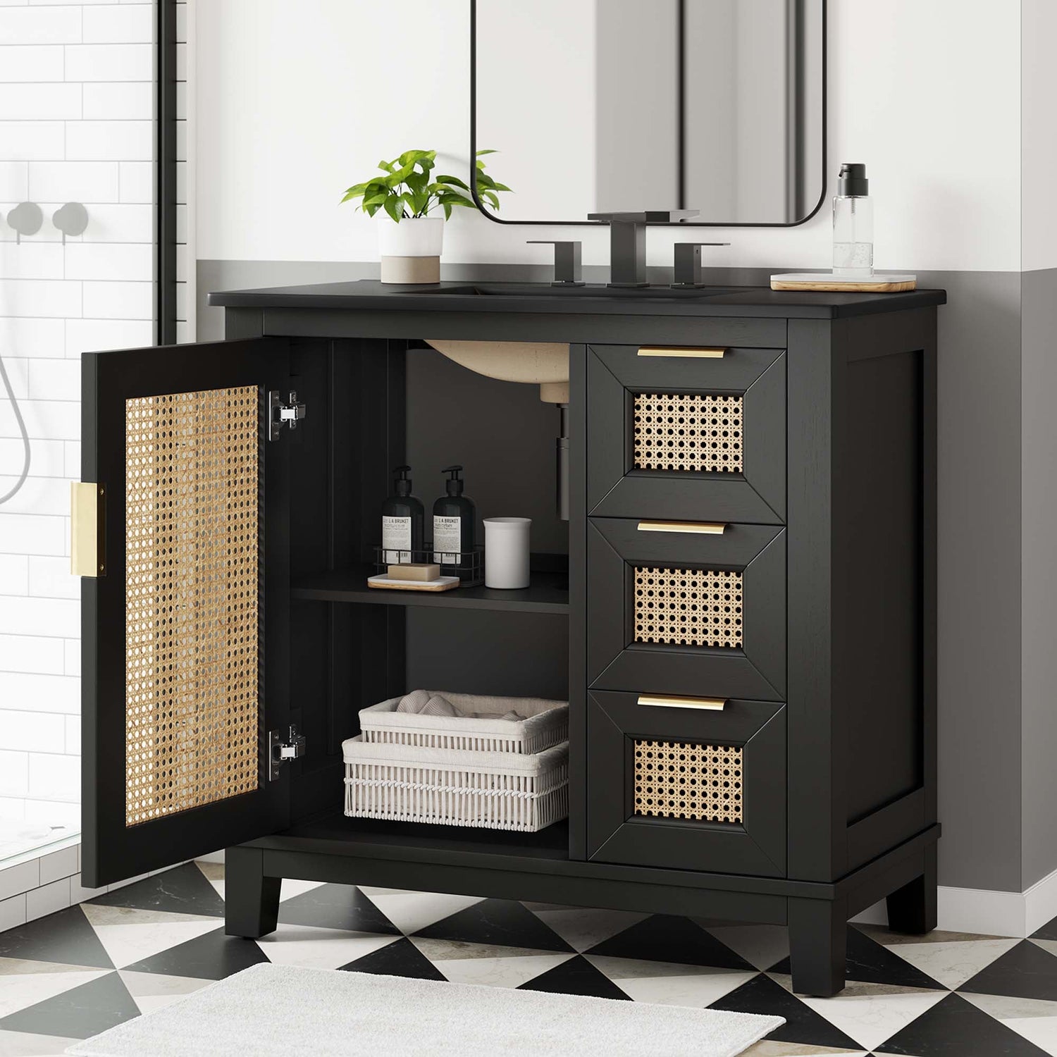 Dixie Bathroom Vanity Basin Included by Modway