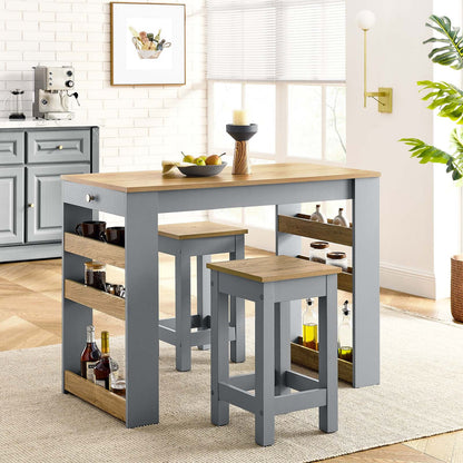 Galley 3-Piece Kitchen Island and Stool Set By HouseBean