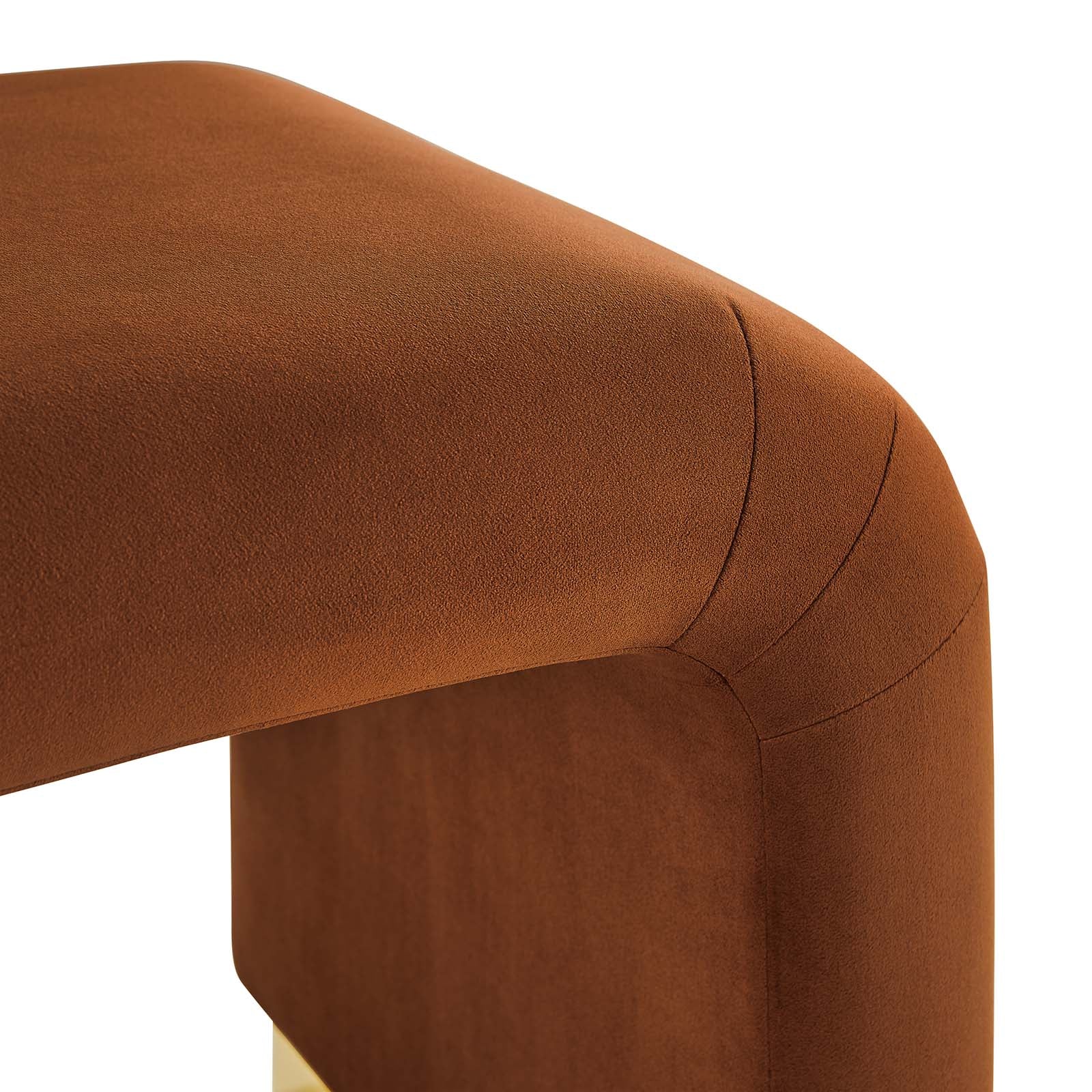 Koda Performance Velvet Waterfall Stool By HouseBean