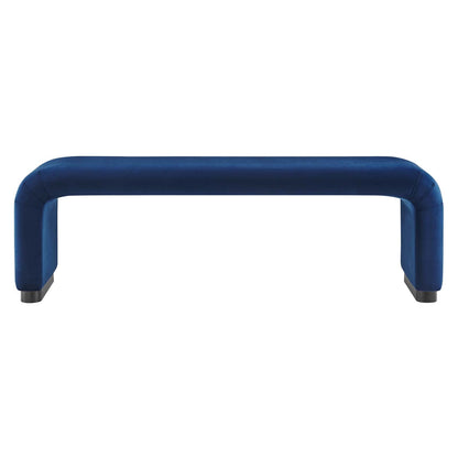 Koda Performance Velvet Waterfall Long Bench By HouseBean