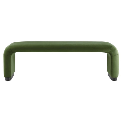 Koda Performance Velvet Waterfall Long Bench By HouseBean