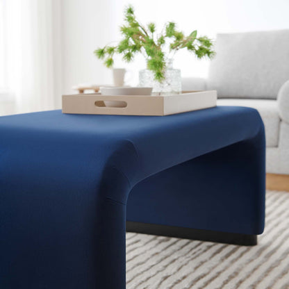 Koda Performance Velvet Waterfall Ottoman By HouseBean