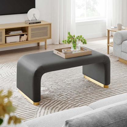 Koda Performance Velvet Waterfall Ottoman By HouseBean