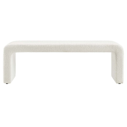 Simba Boucle Fabric Waterfall Long Bench By HouseBean