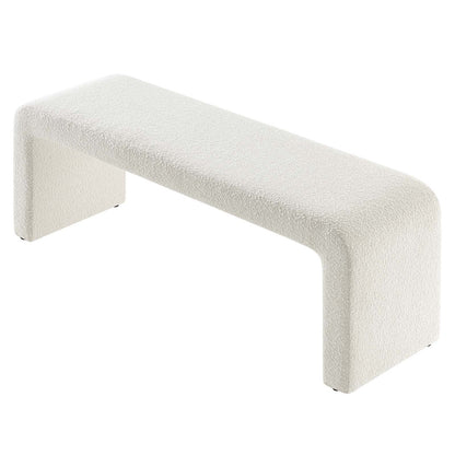 Simba Boucle Fabric Waterfall Long Bench By HouseBean