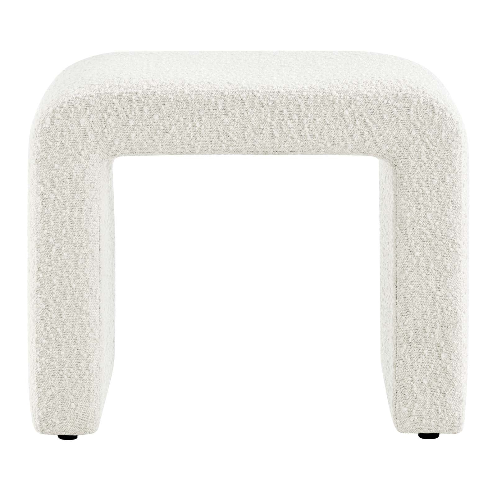 Simba Boucle Fabric Waterfall Stool By HouseBean