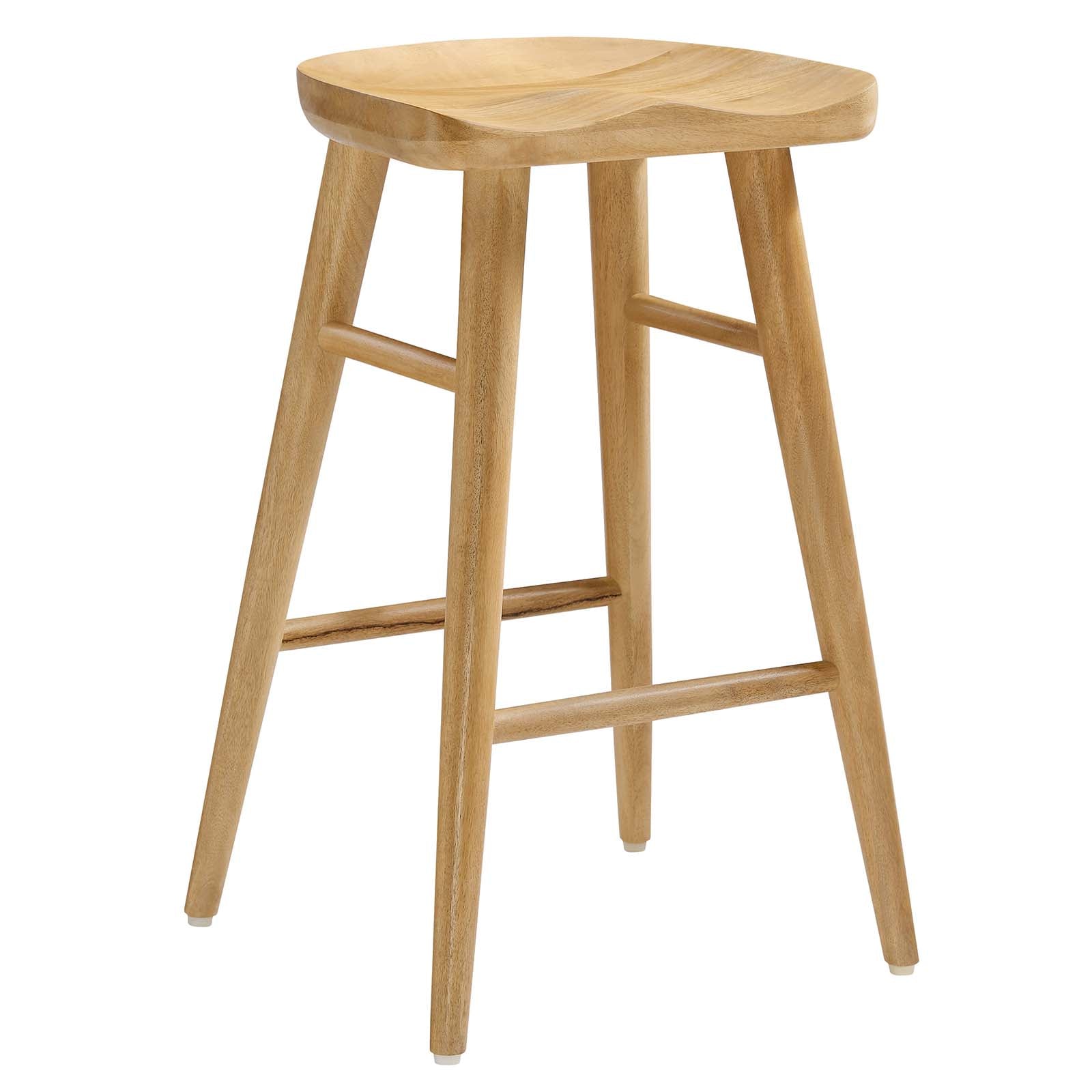 Saville Backless Wood Counter Stools - Set of 2 By HouseBean