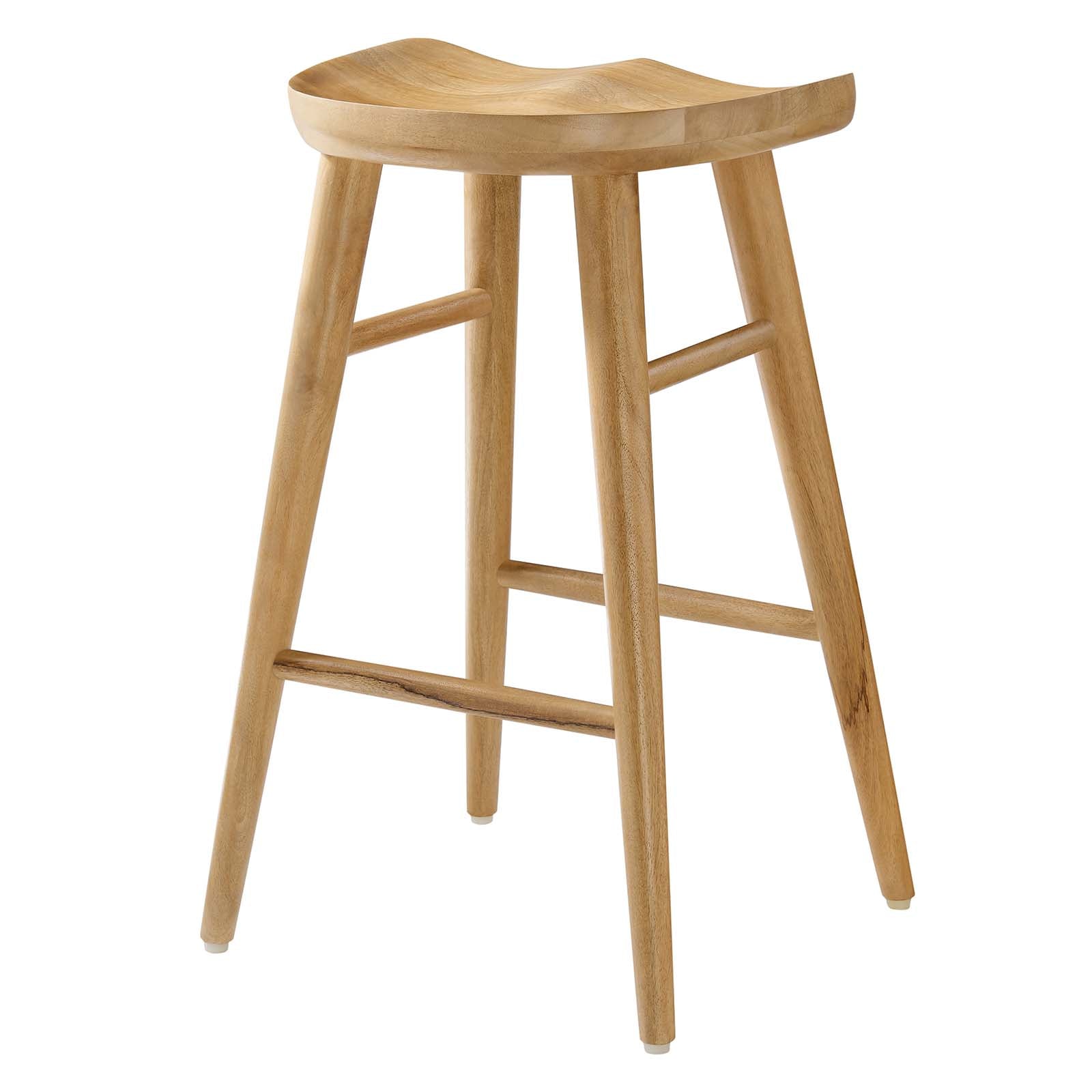 Saville Backless Wood Counter Stools - Set of 2 By HouseBean