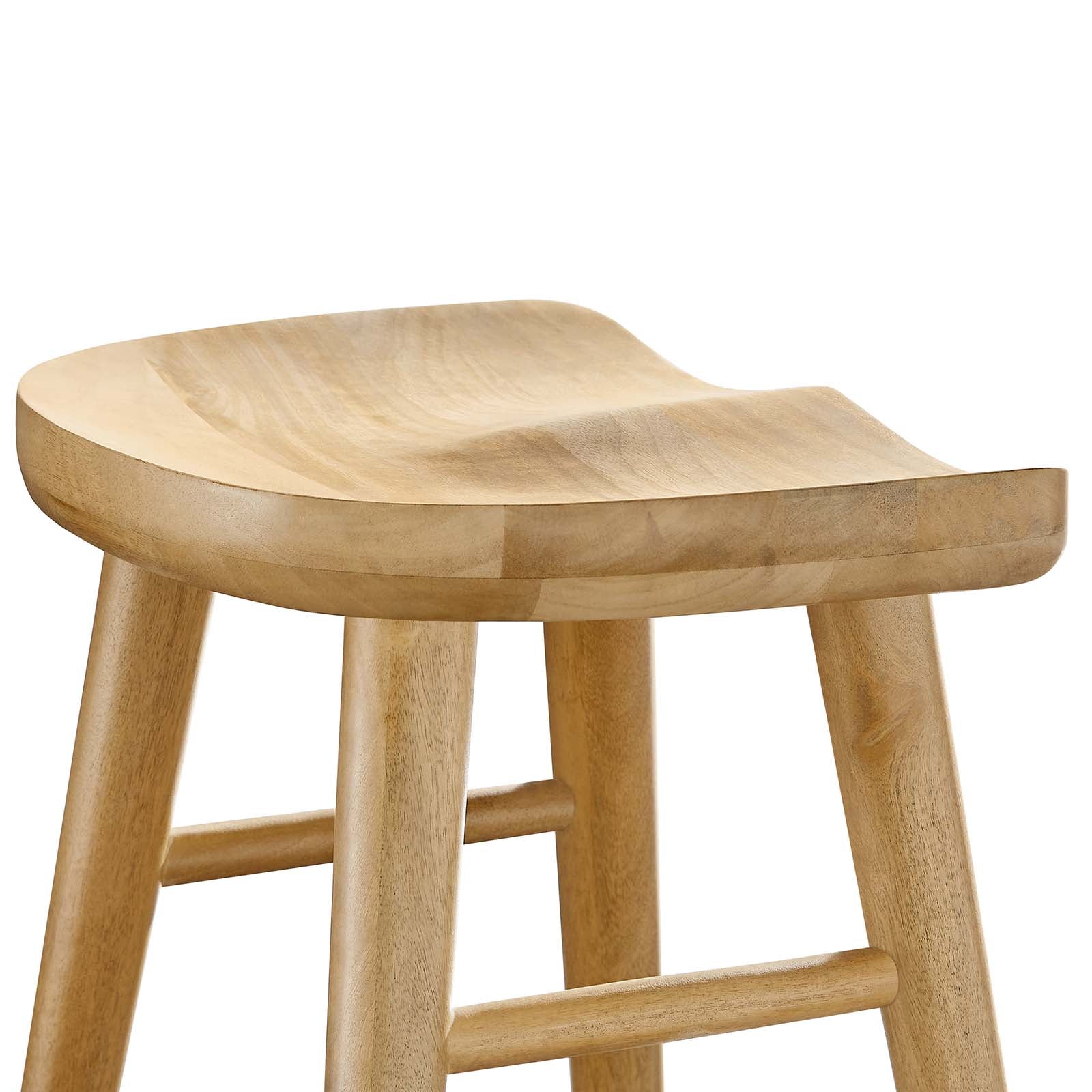 Saville Backless Wood Counter Stools - Set of 2 By HouseBean