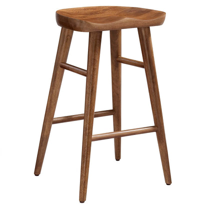 Saville Backless Wood Counter Stools - Set of 2 By HouseBean