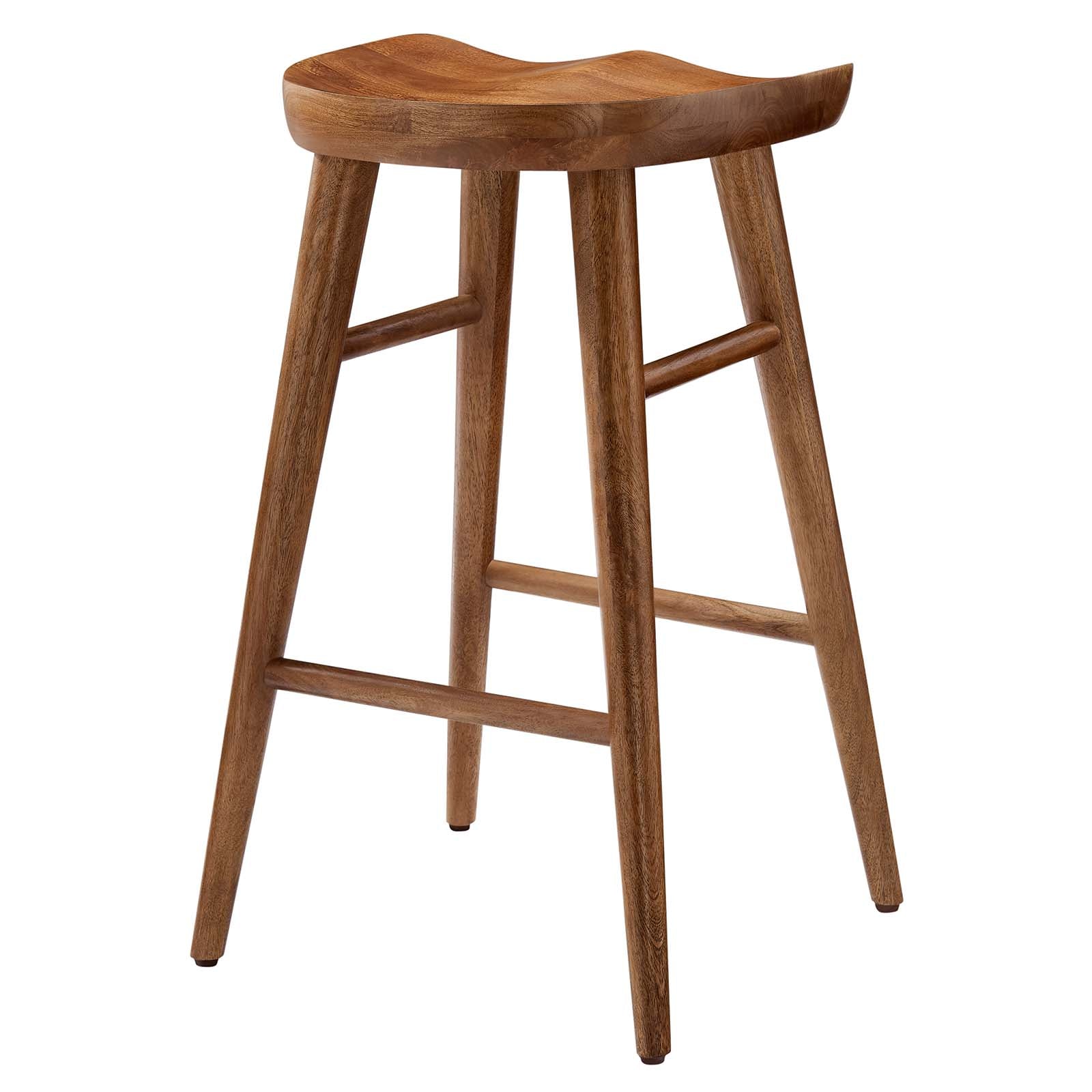 Saville Backless Wood Counter Stools - Set of 2 By HouseBean