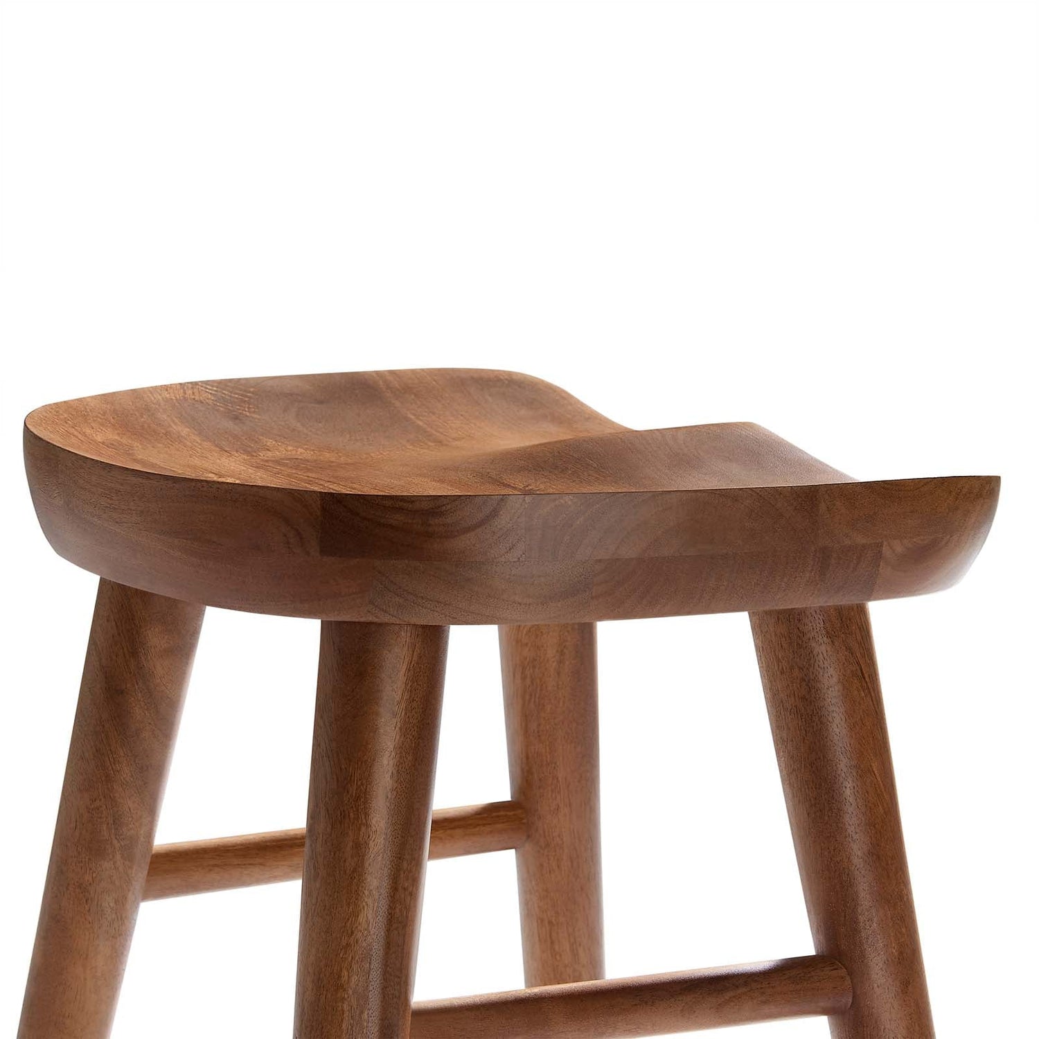 Saville Backless Wood Counter Stools - Set of 2 By HouseBean