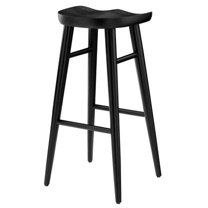 Saville Backless Wood Bar Stools - Set of 2 By HouseBean