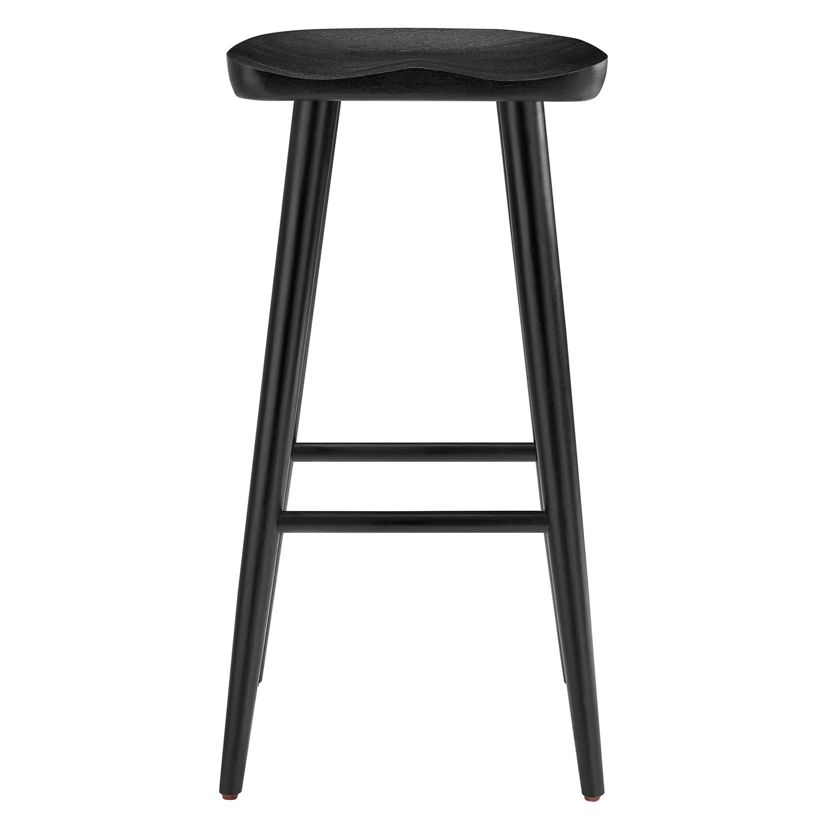 Saville Backless Wood Bar Stools - Set of 2 By HouseBean