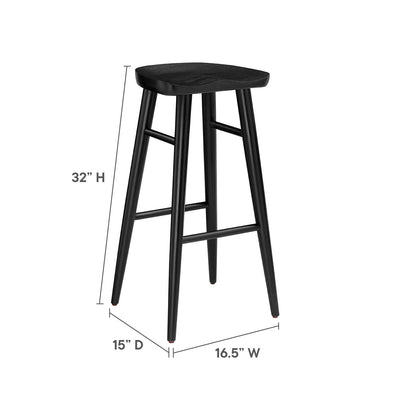 Saville Backless Wood Bar Stools - Set of 2 By HouseBean