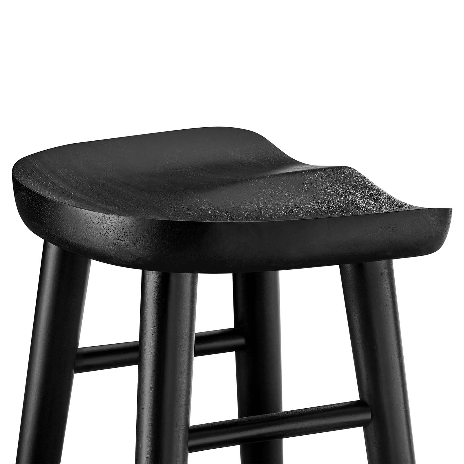 Saville Backless Wood Bar Stools - Set of 2 By HouseBean