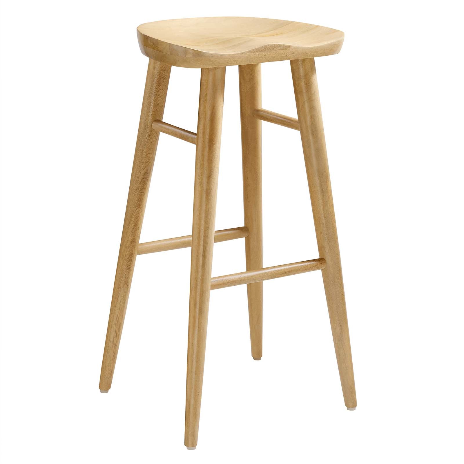 Saville Backless Wood Bar Stools - Set of 2 By HouseBean