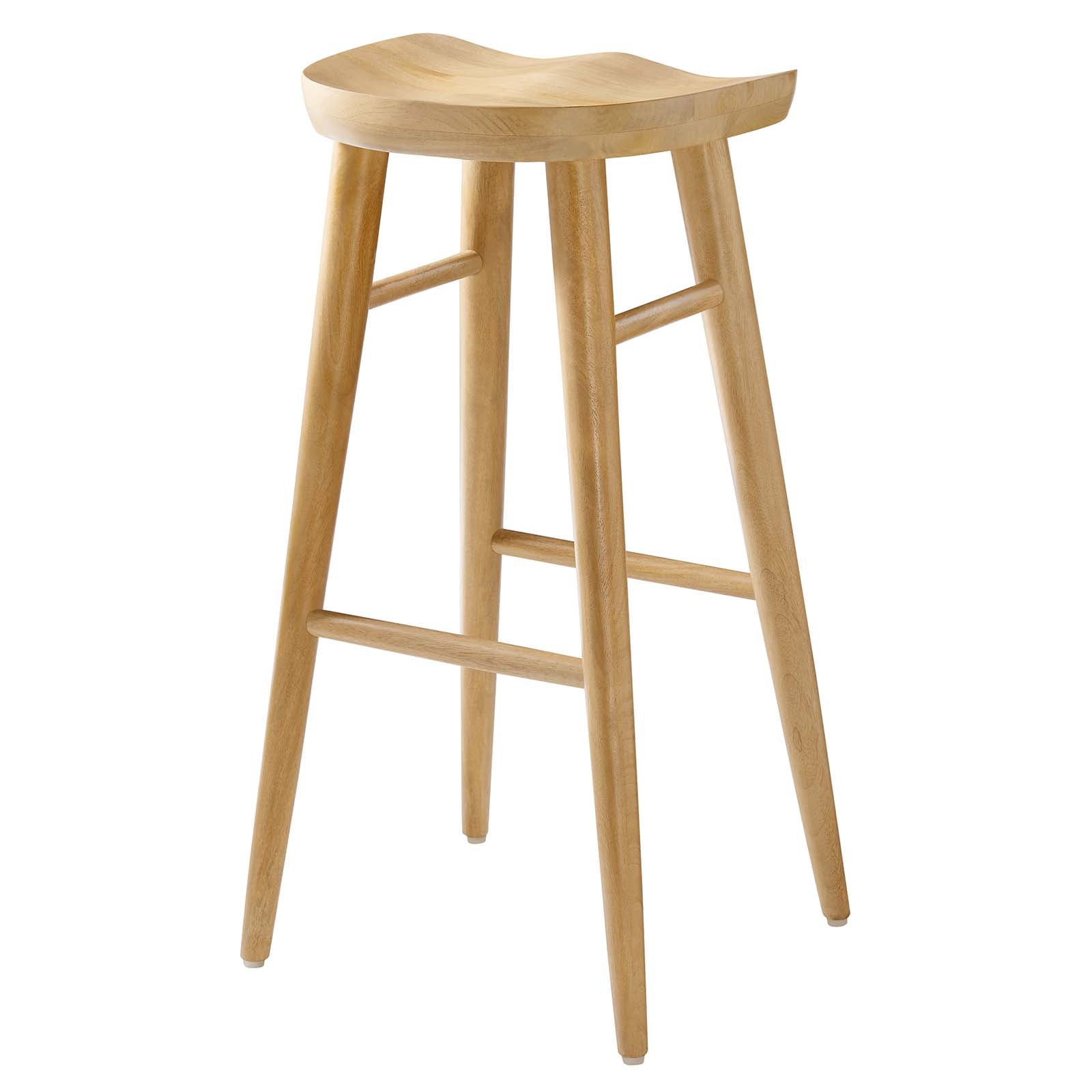 Saville Backless Wood Bar Stools - Set of 2 By HouseBean