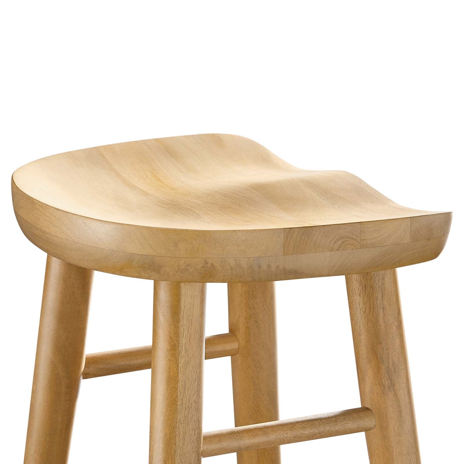 Saville Backless Wood Bar Stools - Set of 2 By HouseBean