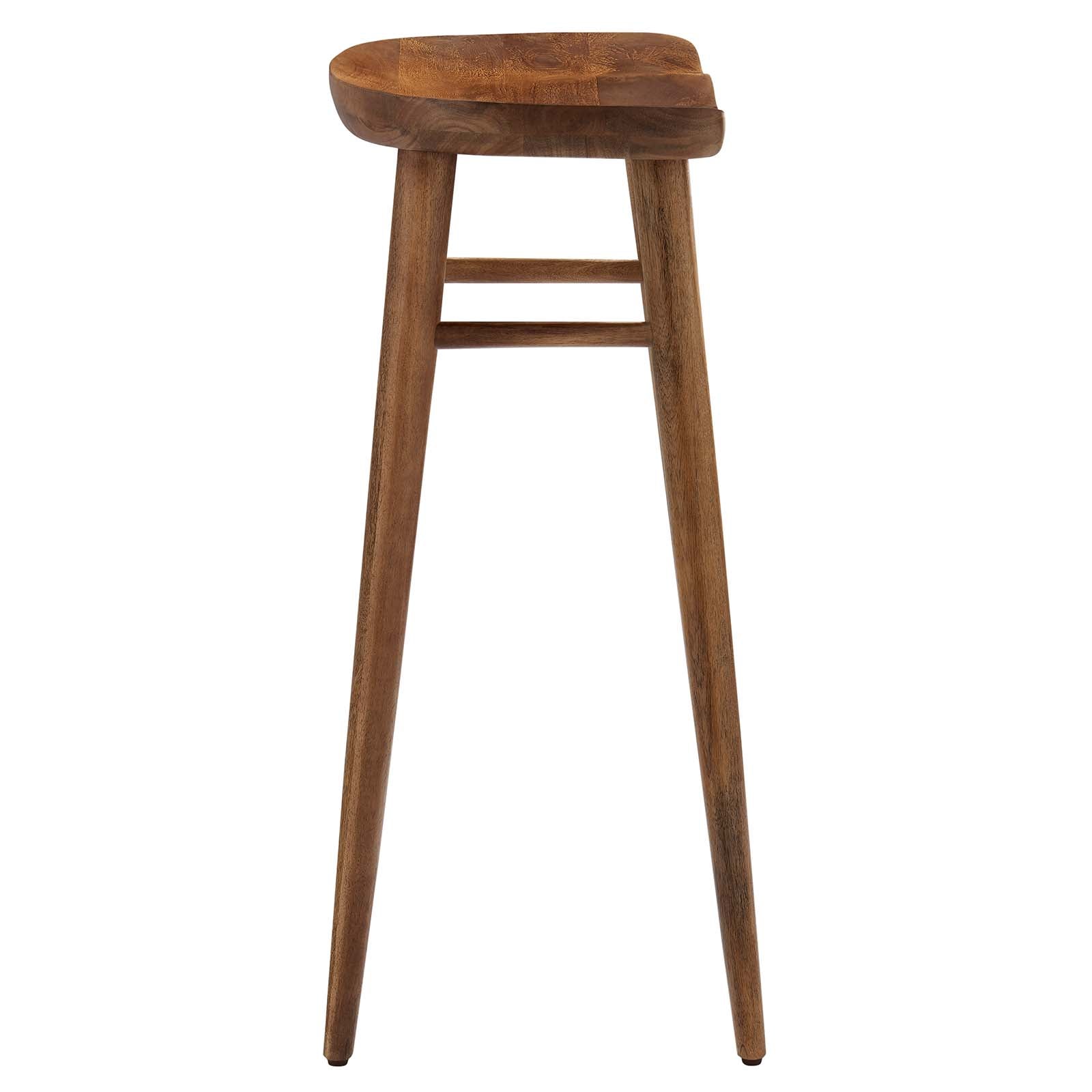 Saville Backless Wood Bar Stools - Set of 2 By HouseBean