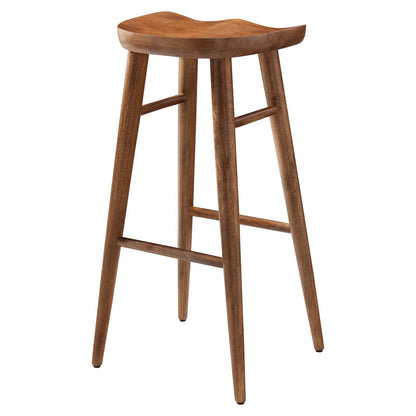 Saville Backless Wood Bar Stools - Set of 2 By HouseBean