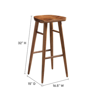 Saville Backless Wood Bar Stools - Set of 2 By HouseBean