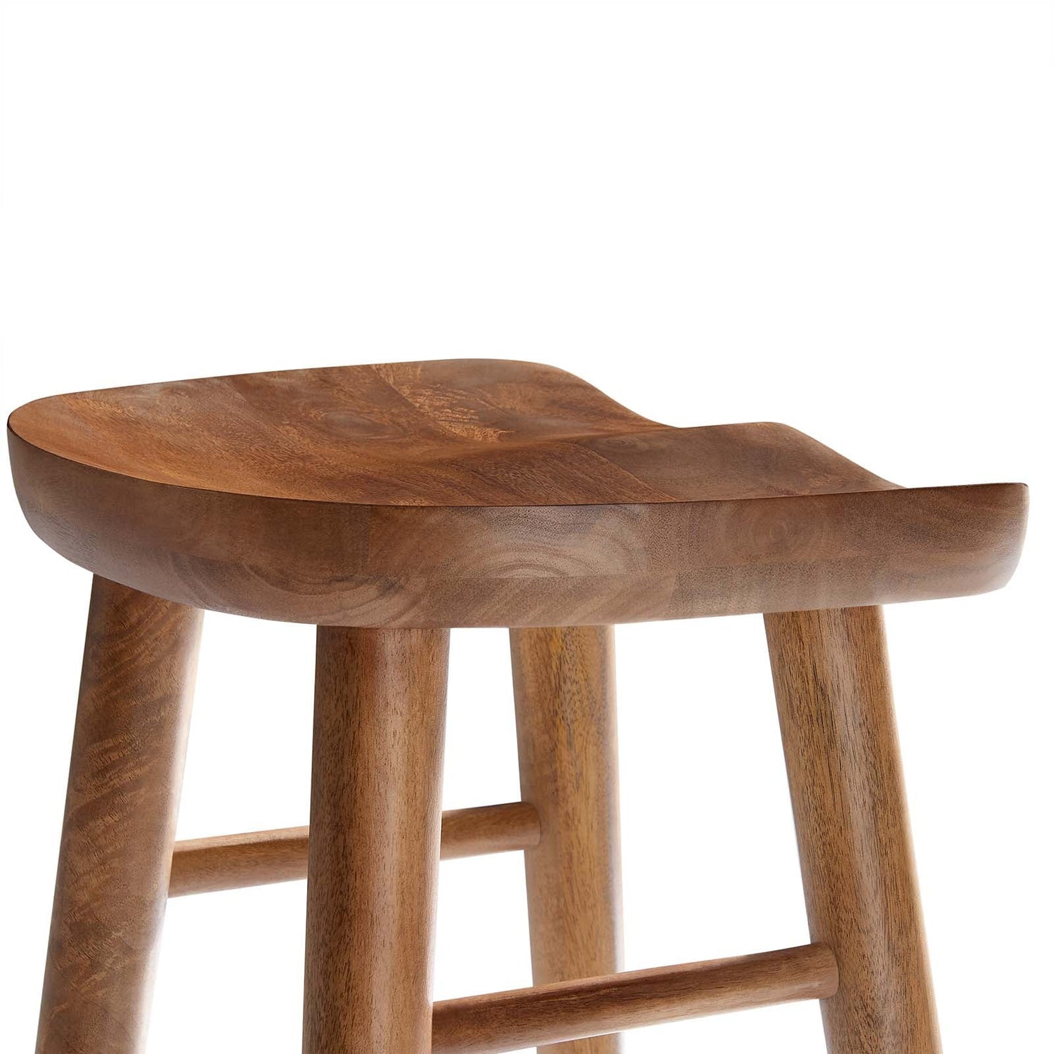 Saville Backless Wood Bar Stools - Set of 2 By HouseBean