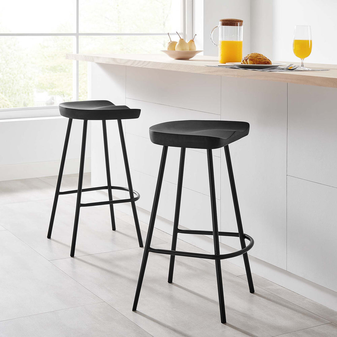 Concord Backless Wood Counter Stools - Set of 2 by Modway