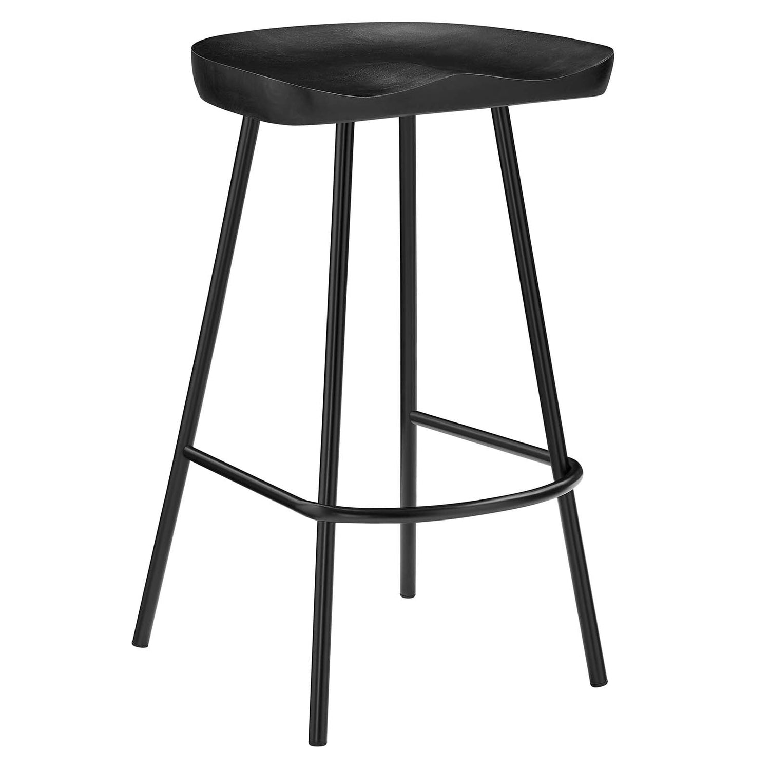 Concord Backless Wood Counter Stools - Set of 2 By HouseBean