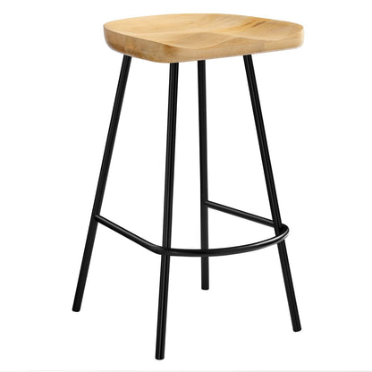 Concord Backless Wood Counter Stools - Set of 2 By HouseBean