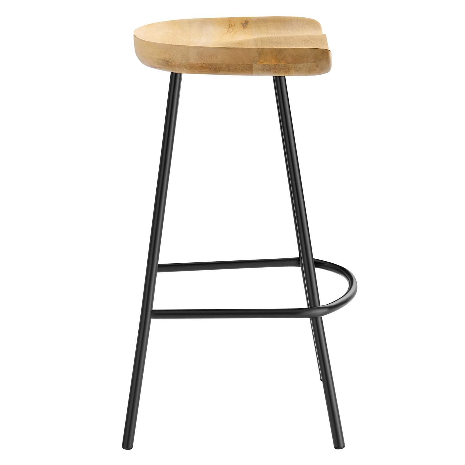 Concord Backless Wood Counter Stools - Set of 2 By HouseBean