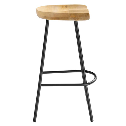 Concord Backless Wood Counter Stools - Set of 2 By HouseBean