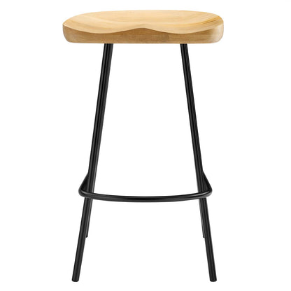 Concord Backless Wood Counter Stools - Set of 2 By HouseBean