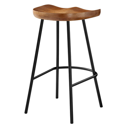 Concord Backless Wood Counter Stools - Set of 2 By HouseBean