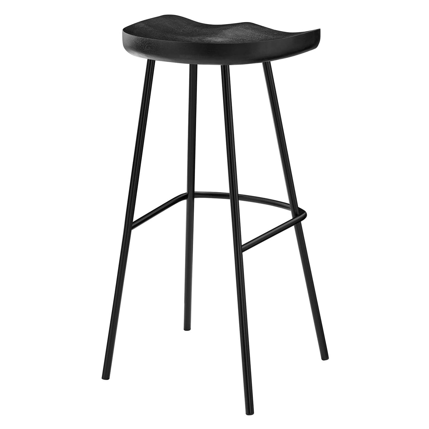 Concord Backless Wood Bar Stools - Set of 2 By HouseBean