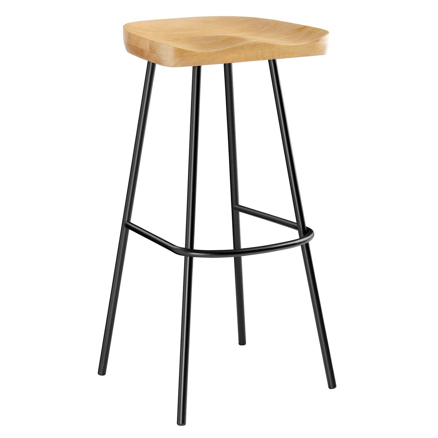 Concord Backless Wood Bar Stools - Set of 2 By HouseBean