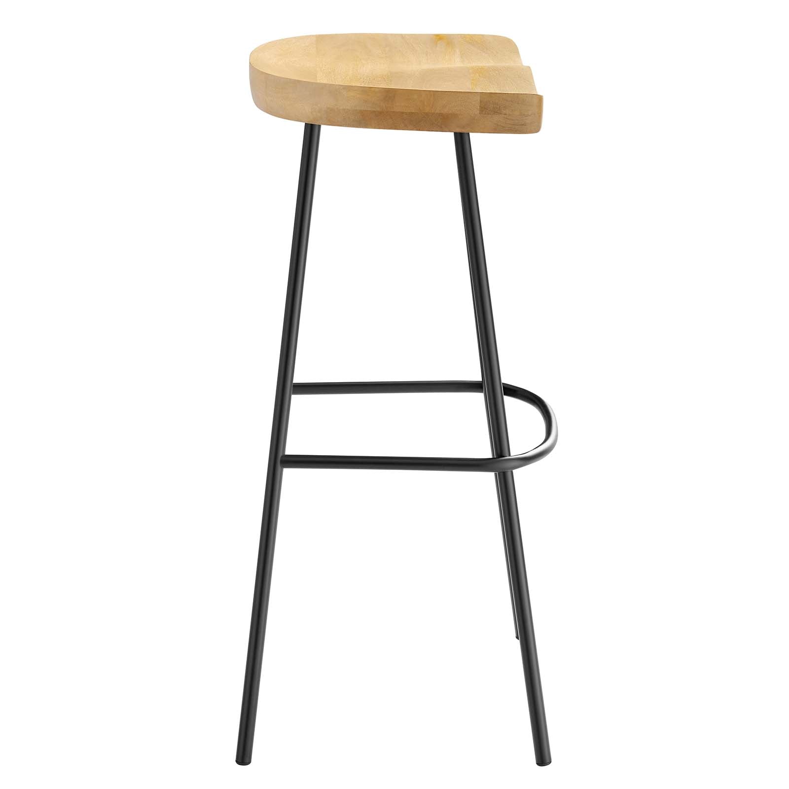 Concord Backless Wood Bar Stools - Set of 2 By HouseBean