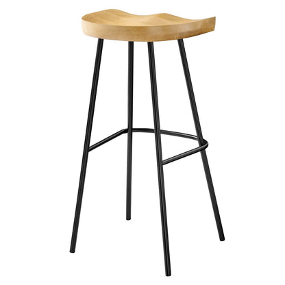 Concord Backless Wood Bar Stools - Set of 2 By HouseBean