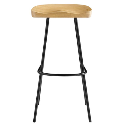 Concord Backless Wood Bar Stools - Set of 2 By HouseBean