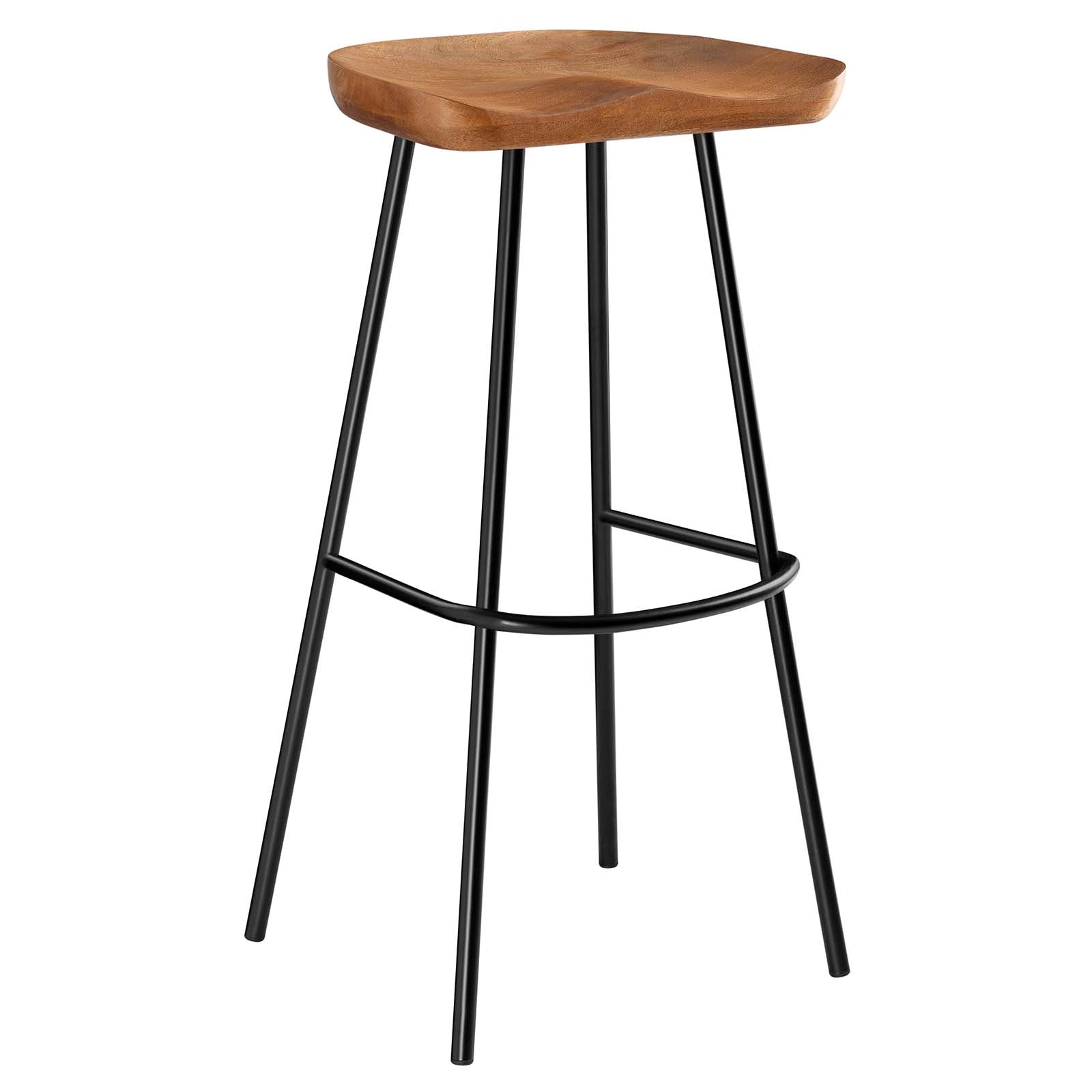 Concord Backless Wood Bar Stools - Set of 2 By HouseBean