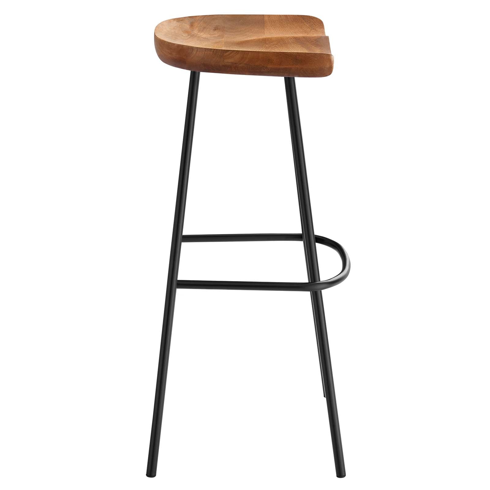 Concord Backless Wood Bar Stools - Set of 2 By HouseBean