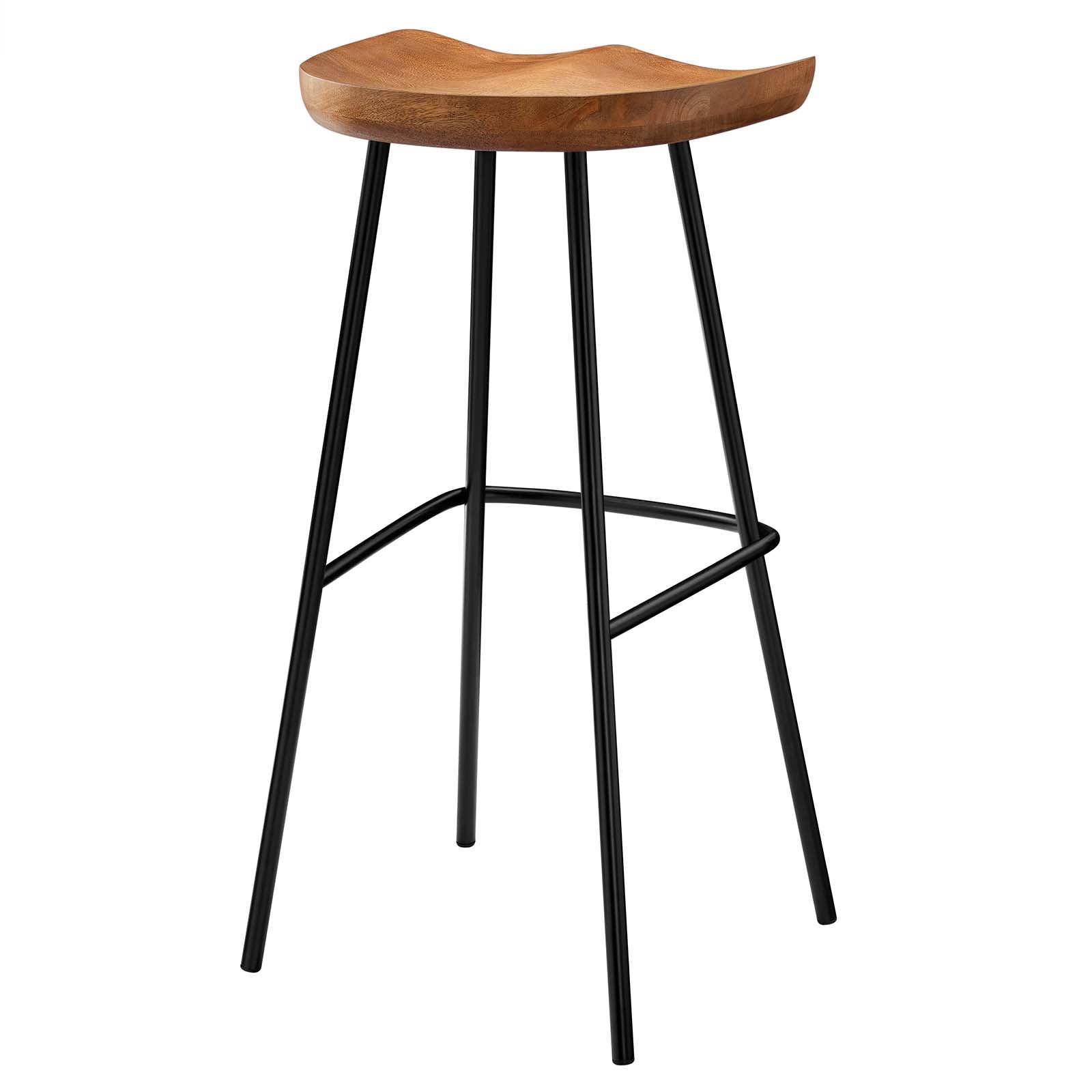 Concord Backless Wood Bar Stools - Set of 2 By HouseBean