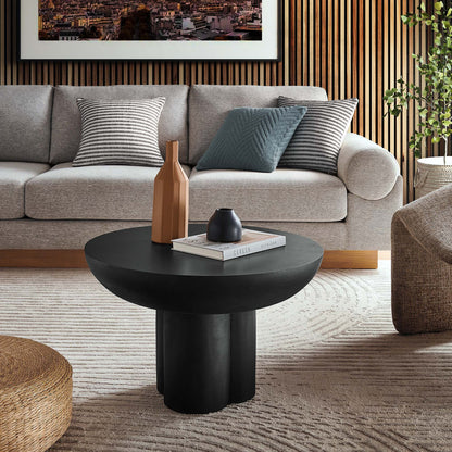 Caspian Round Concrete Coffee Table By HouseBean