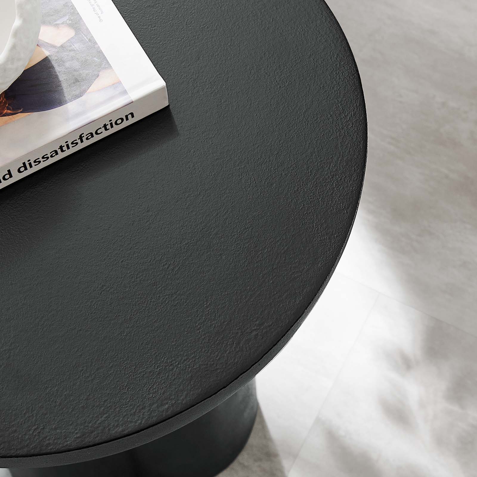 Caspian Round Concrete Side Table By HouseBean