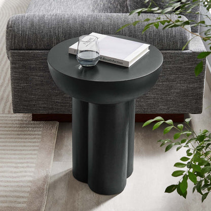 Caspian Round Concrete Side Table By HouseBean