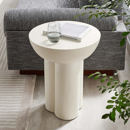 Caspian Round Concrete Side Table By HouseBean