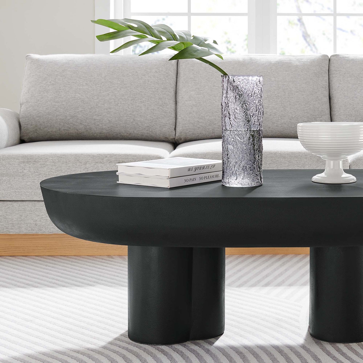 Caspian Oval Concrete Coffee Table By HouseBean