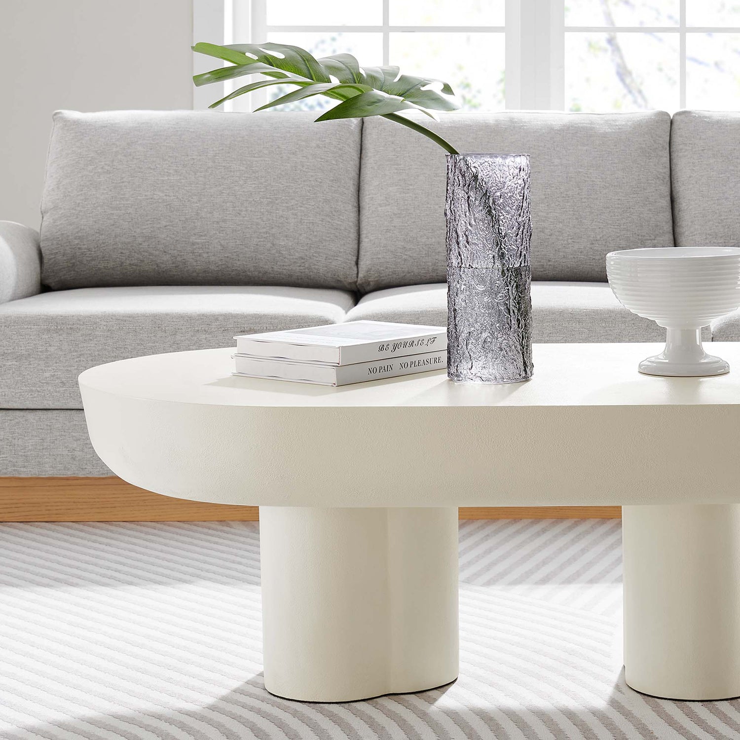 Caspian Oval Concrete Coffee Table By HouseBean